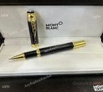 2023 New Replica Montblanc Scipione Borghese Rollerball Pen Black Resin